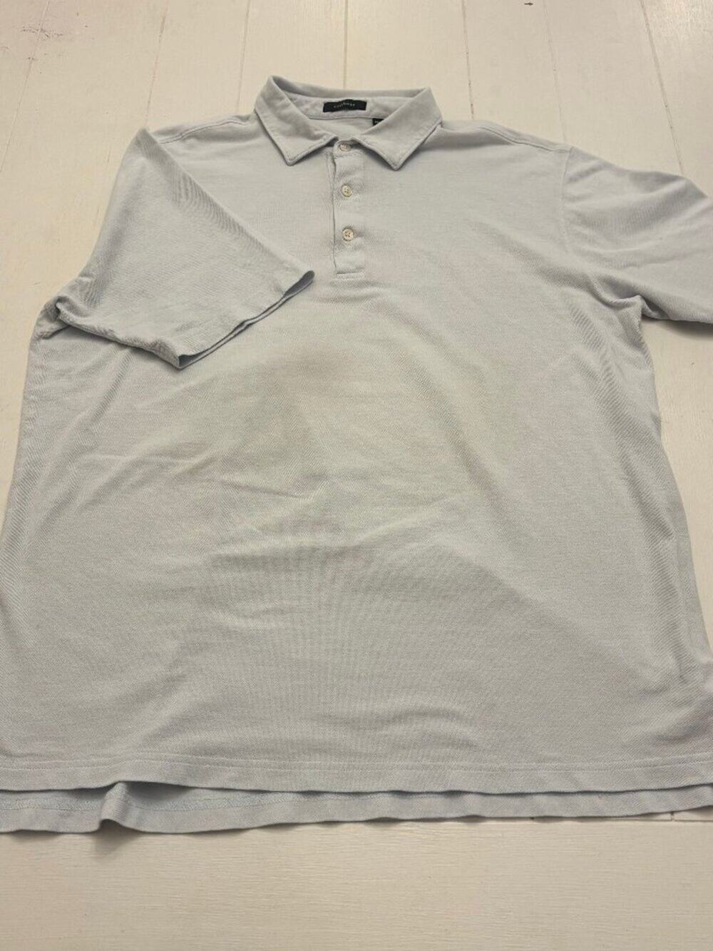 Turtleson Polo Shirt Mens XL Light Blue Pima Cotton Short Sleeve Golf Casual
